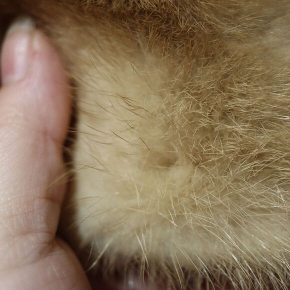 Vintage Mink or Fox Fur Stole Wrap with Pockets Old Money Glam Mob Wife OS - Picture 7 of 16